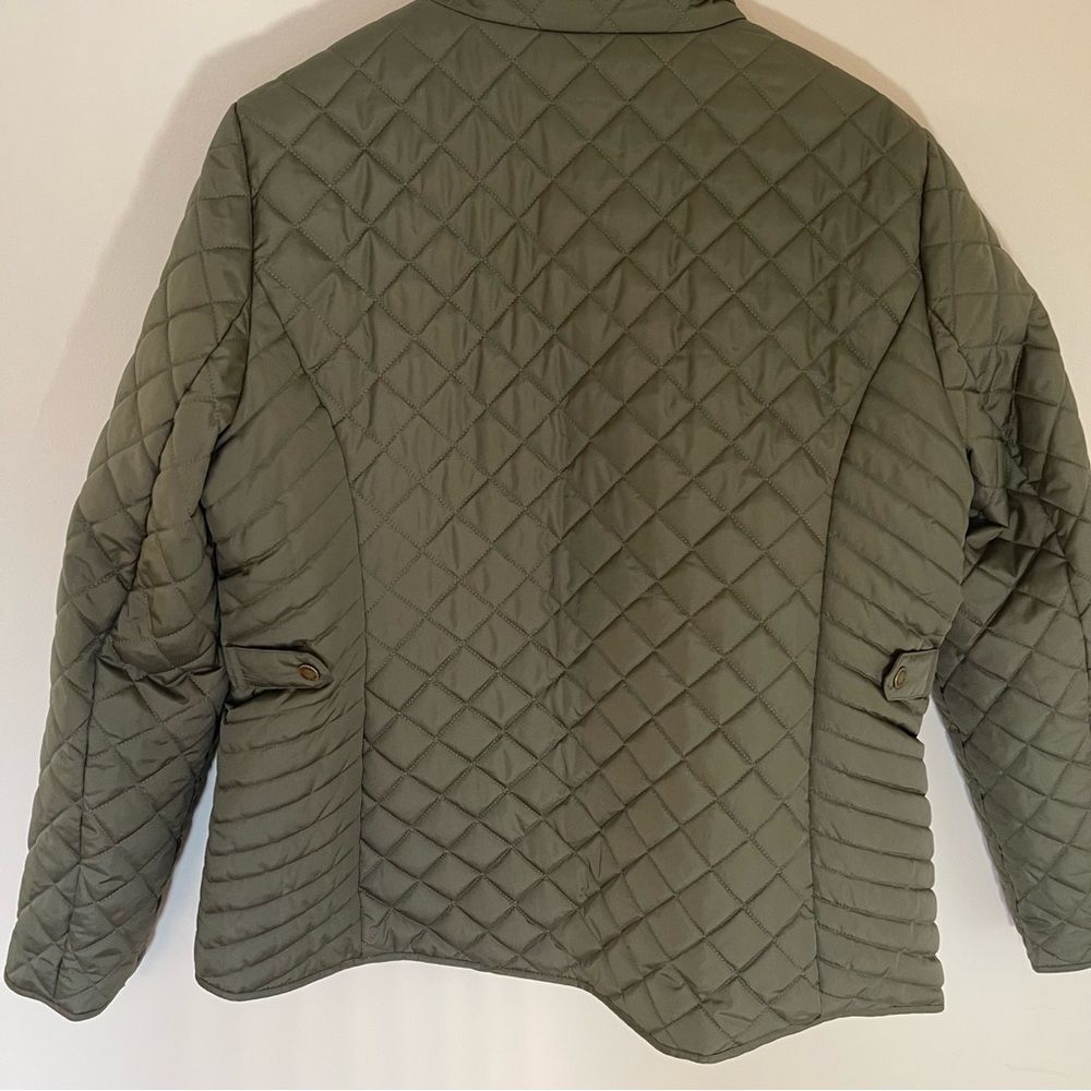 Tommy Hilfiger | Olive Green Stand Collar Puffer Jacket | XL - Picture 7 of 14